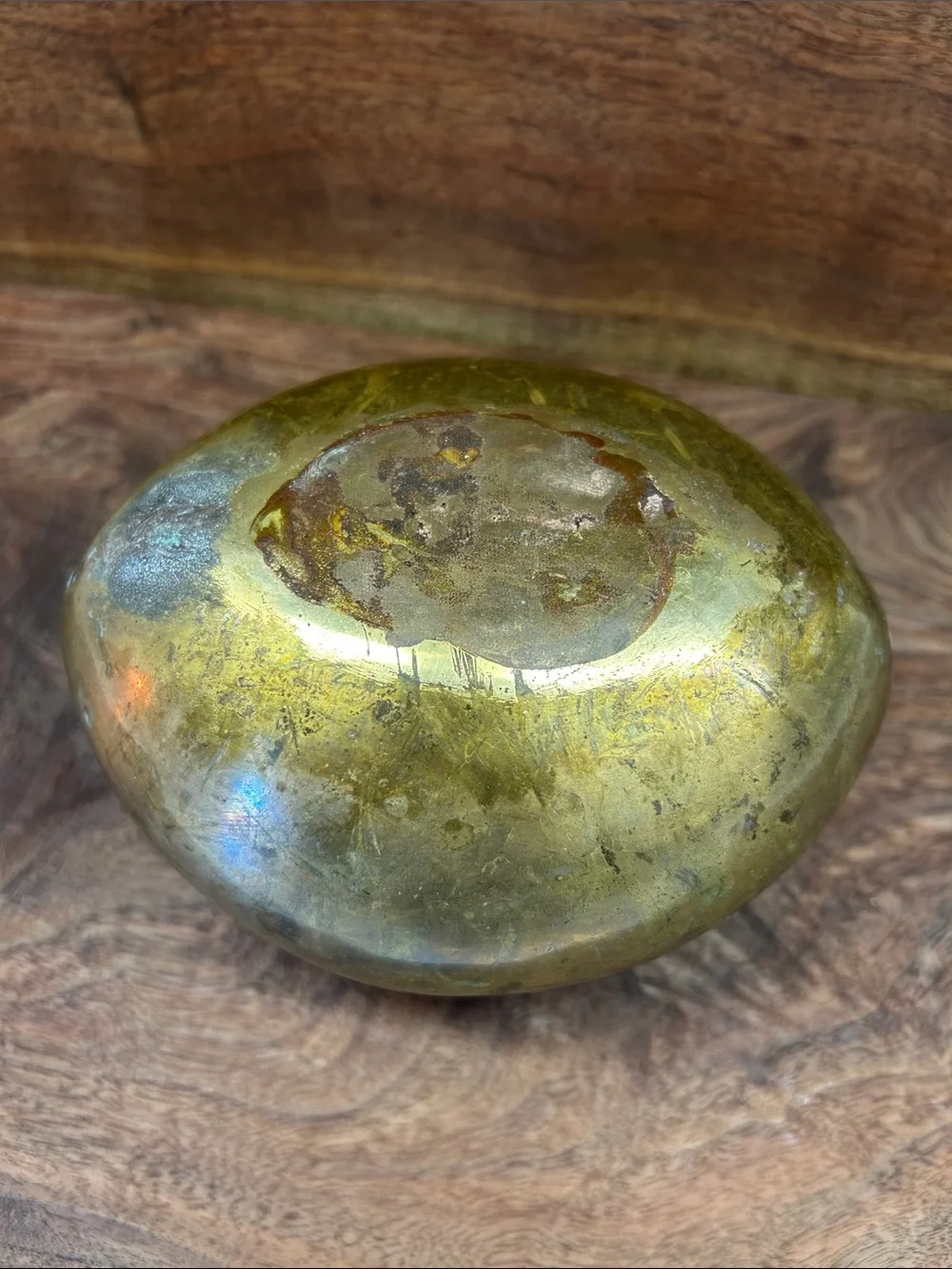 Brass ‘Football’ shaped vase